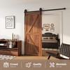 WINSOON 5-16FT Single Wood Sliding Barn Door Hardware Basic Black