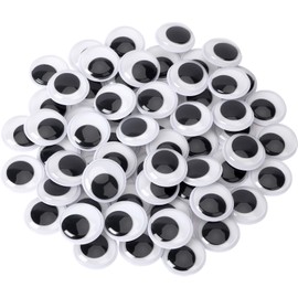 PETKNOWS 120 Pieces Wiggle Eyes Self Adhesive Craft Sticker Eyes Black White Googly Eyes for DIY Crafts Decoration (15mm)