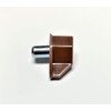 5mm Plastic Shelf Support with Steel Pin, Brown - 25