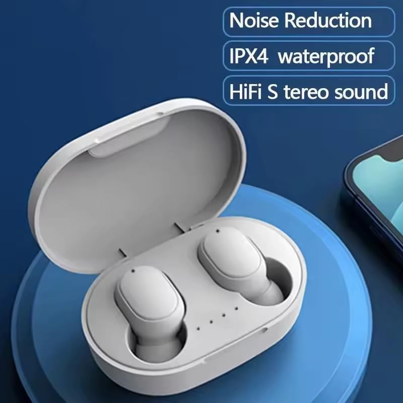 Wireless Headphones Bluetooth Earbuds A6S With Microphone White