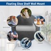 Hopbucan Floating Shoe Display Shelves for Wall Mount 8,Clear Acrylic