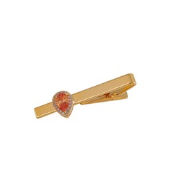 High grade gold collar copper champagne color drop zircon men's fashion tie ornament tie clip