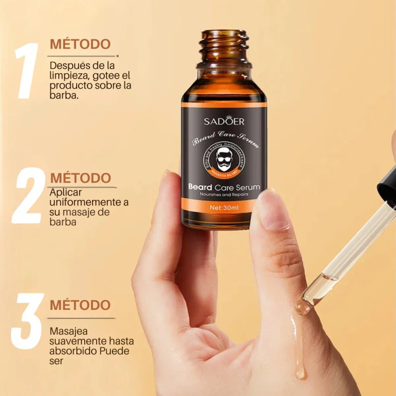 Serum Tónico Aceite Crecimiento Barba Bigote Cabello Men F