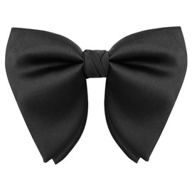 LHXzizizi Oversized Bow Ties for Men, Adjustable Pre Tied Mens Bow Tie, Tuxedo Bowties Men for Wedding Party Graduation Proms (Black)