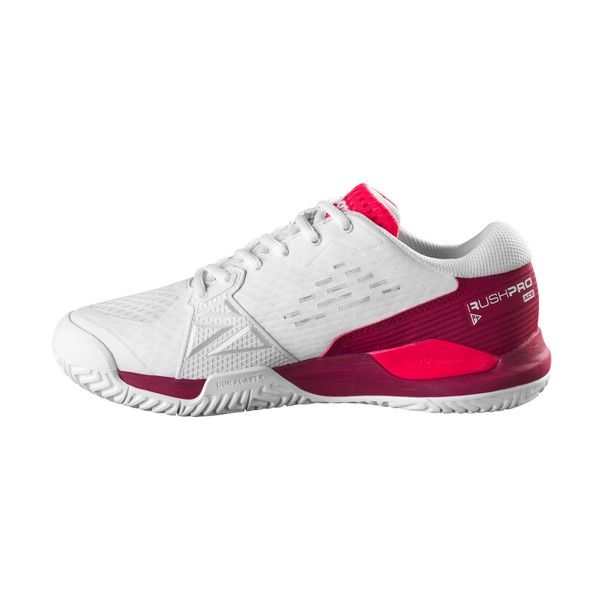 Wilson Rush Pro Ace Jr Sneaker, White/Beet Red/Diva Pink, 35 1/3 EU