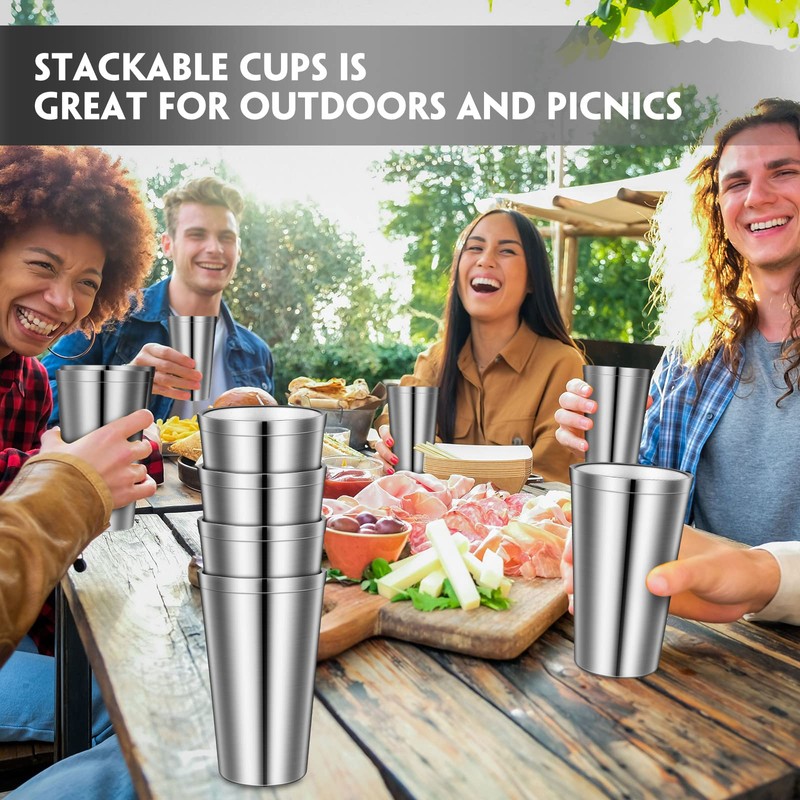 Zopeal Stainless Steel Cups 16 Oz, Double Wall Vacuum Pint