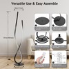 NUÜR Modern Spiral LED Floor Lamp, 59" Ultra-Bright Black Standing
