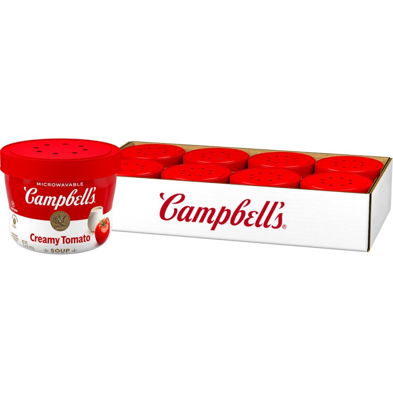 Campbell's Creamy Tomato Soup, 15.4 Oz Microwavable Bowl (Case of