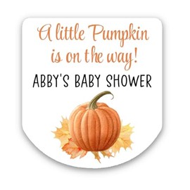 A Little Pumpkin Is On The Way Party Favor Hand Sanitizer Labels, Baby Shower Favors, 30 stickers, PUM101, LABELS ONLY :)