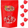 Valentines Day Lollipops Red Double Heart Shaped Cherry Flavored, Kosher