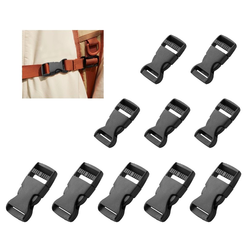 10PCS Plastic Buckles 20MM 25MM, Quick Side Release Clips Quick