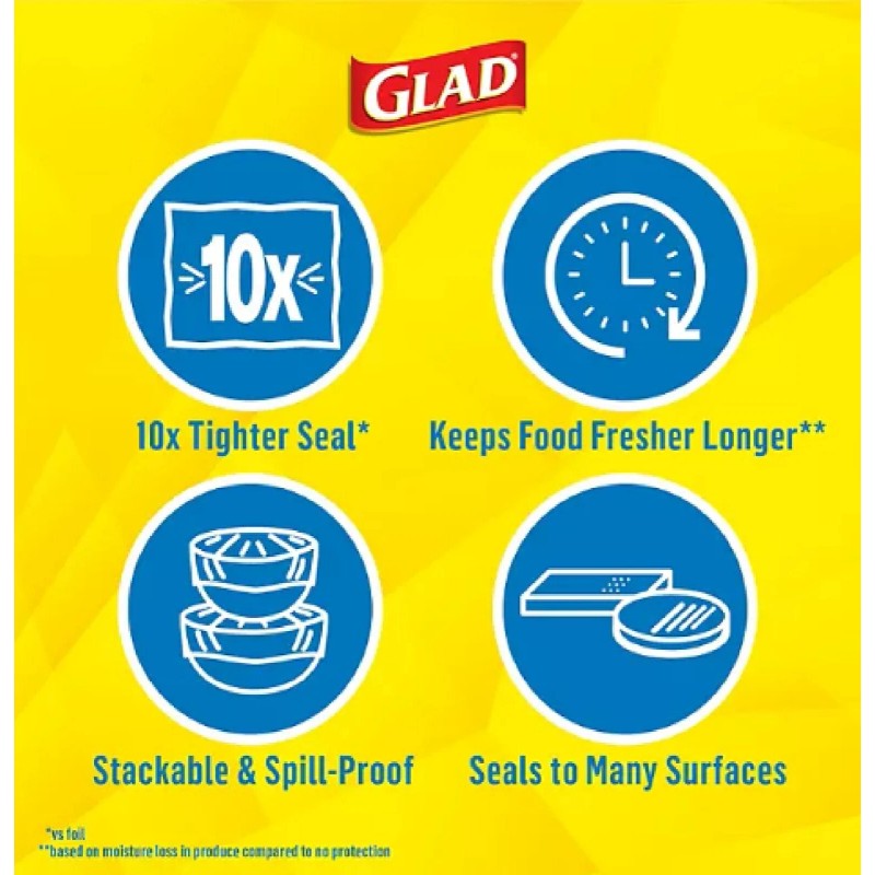 Glad Press'n Seal Plastic Food Wrap 140 sq. ft./roll, 2