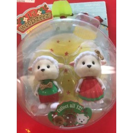 Battat Li'l Woodzeez Holiday Bobbleez Bobblehead Collection Snowflake & Snowball NEW