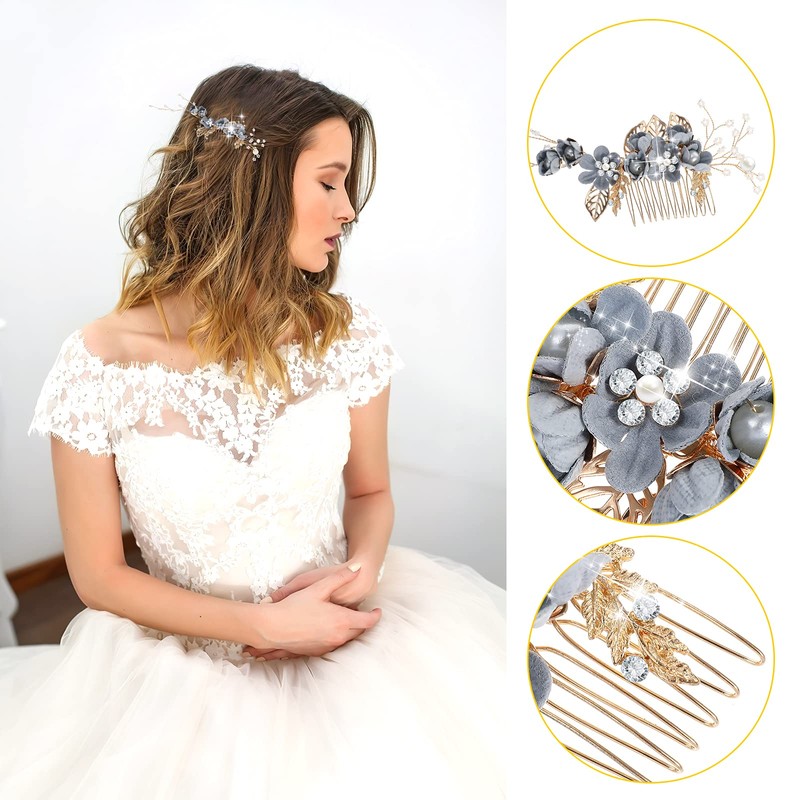 Beaupretty - Peineta para el pelo de boda con diamantes
