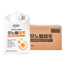 (한국메디칼푸드)모노웰 펩토  (200mLx24팩) (Korea Medical Food) Monowell Pepto (200mL x 24 packs)