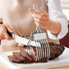 Cozioz Stainless Steel Slicing Tongs – Ideal for Roasting Beef,