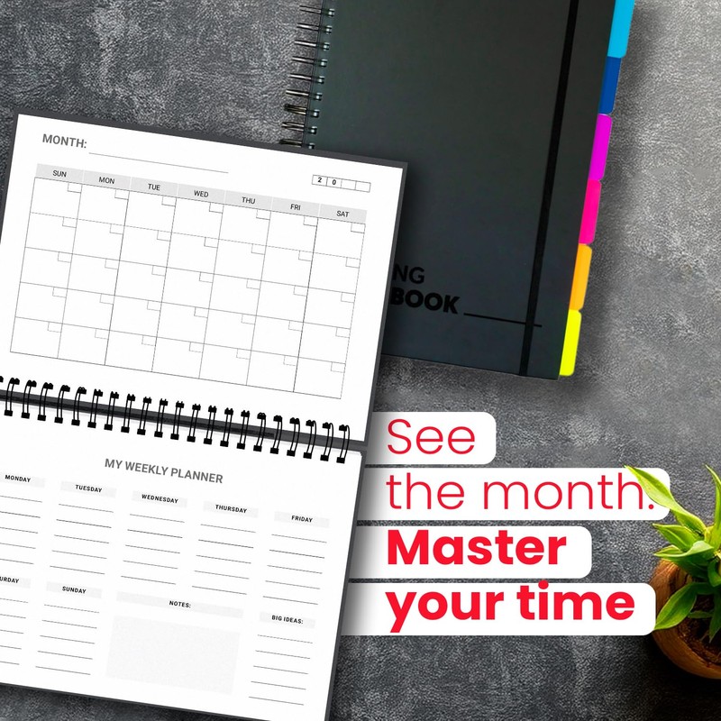 Meeting Notebook for Work 8.5x11 – Professional Meeting Planner with