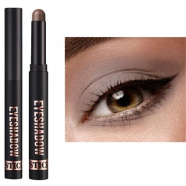Melsintern Chocolate Eyeshadow Stick Makeup, Cream Eye Shadow Pencil, High Pigmented Crease-proof Eye Shadow Brightener Stick, Hypoallergenic Waterproof Long Lasting Eye Highlighter Crayon Eyeline