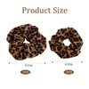 Nzexlyva 2 PCS Leopard Print Scrunchie Set, Oversized Print Hair
