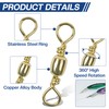 JOGFFDE 210pcs Fishing Barrel Swivel Rolling Barrel Bearing Fishing Swivel