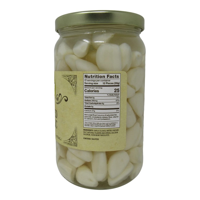 Buc-ee's Pickled Garlic in a Resealable Jar, Gluten Free, No