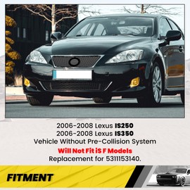 KUAFU Front Grill Compatible with 2006 2007 2008 Lexus IS250 IS350 5311153140 IS-F Style Bumper Upper Hood Grille Black