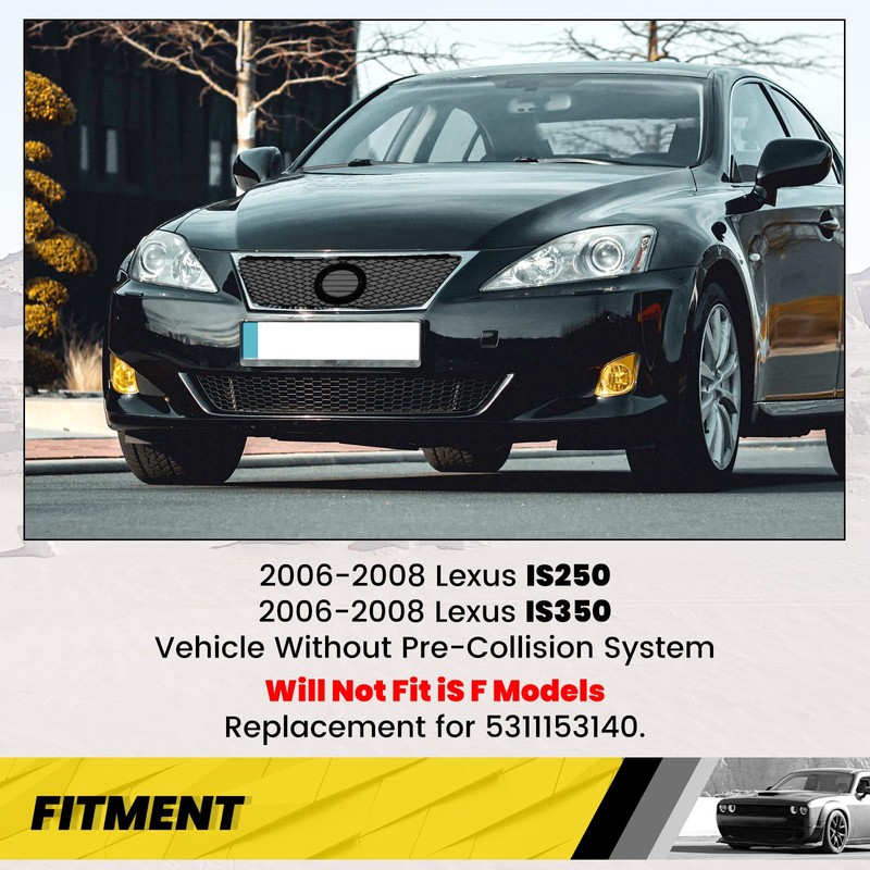 KUAFU Front Grill Compatible with 2006 2007 2008 Lexus IS250