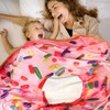 Excervent Realistic Pink Donut Blanket for Adults and Kids, 290