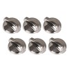 SHANOER 6 PCS Oven Knobs Sliver Plastic Burner Knobs Replacement