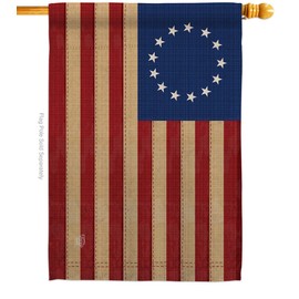 Ornament Collection H192174-P3 Heritage Betsy Ross Americana Historic Impressions Decorative Vertical 28" x 40" House Flag