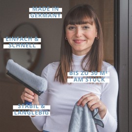 Ha-Ra Window Wiper Standard 19 cm I All-In-One Squeegee & Foamer I Small Window Wiper I Clean 18 m² Window Surface in One Piece with Viva Fibre I Quality Product