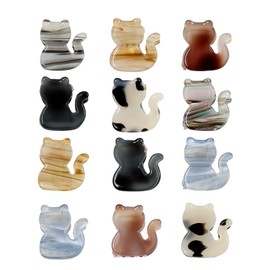 Mistofu 12Pcs Small Hair Claw Clips - Mini Hair Claw Clips for Girls and Women-Stylish Thin Hair Accessories Classic Hair Clips for Easy Styling-small butterfly (cat)