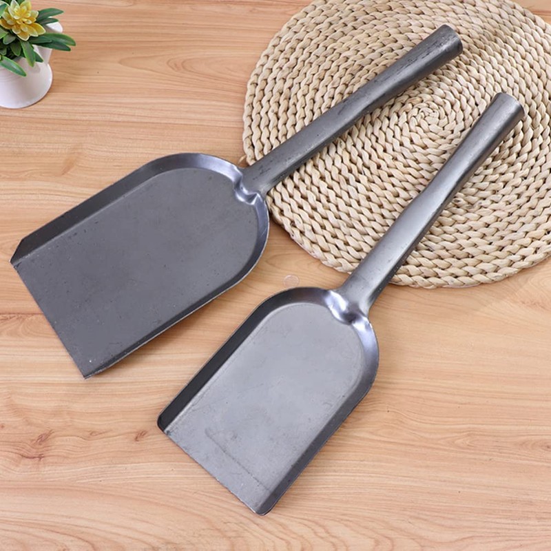 Cabilock 2Pcs Long Ash Handheld BBQ Charcoal Ash Poker Scoop