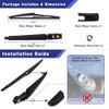 Shopauto Rear Windshield Wiper Arm Blade Assembly Kit Compatible with