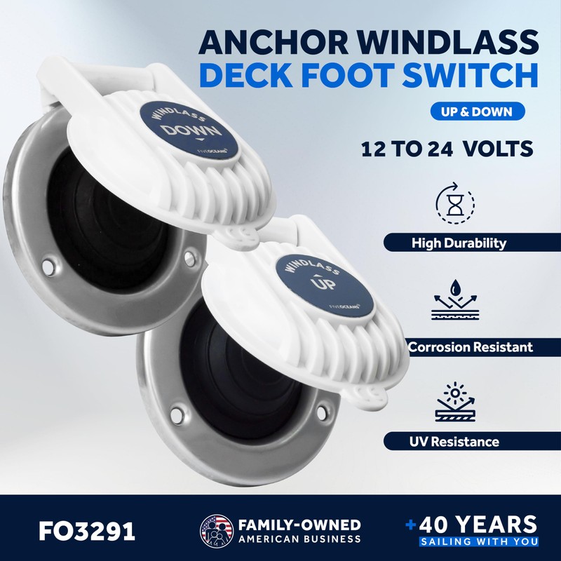 Five Oceans Windlass Foot Switch - Covered Anchor Windlass Deck