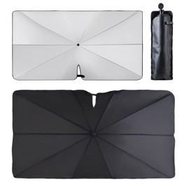 LSXKAMIX The Front Windshield Sunshade of The car can be Folded for Easy Storage, Blocking The Maximum Heat, Sunlight, Ultraviolet Rays, Cooling. It is Suitable for Most car Models (55.1 * 31.2 inch)