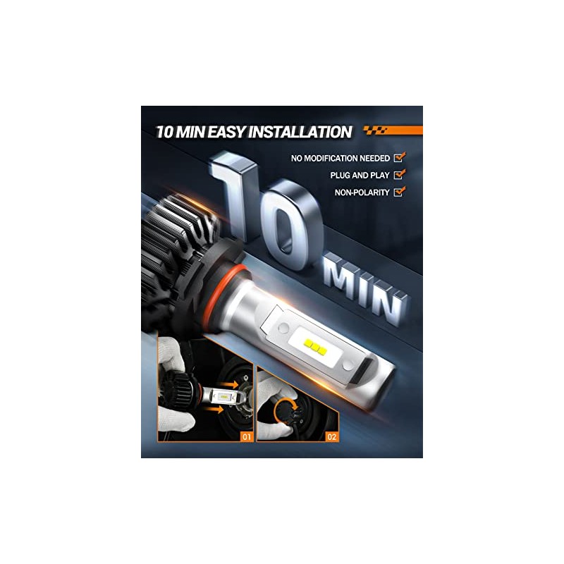 Sealight Focos LED 9005/HB3 H11 Plug and Play 60000 LM,