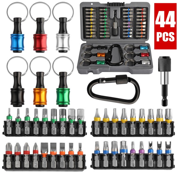 Unbranded 44pcs 1/4inch Impact Security Bit Set Ratchet Screwdriver Set