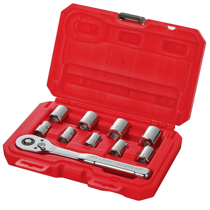 CRAFTSMAN Mechanics Tool Set, Metric, 3/8 Inch Drive, 10 Piece
