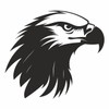 AMA SHOP Pre-Spaced Eagle Sticker Mod.12 Black | Sticker for