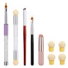 Nogeqi 5PCS Ombre Nail Brush Set, Double Head Gradient Nail