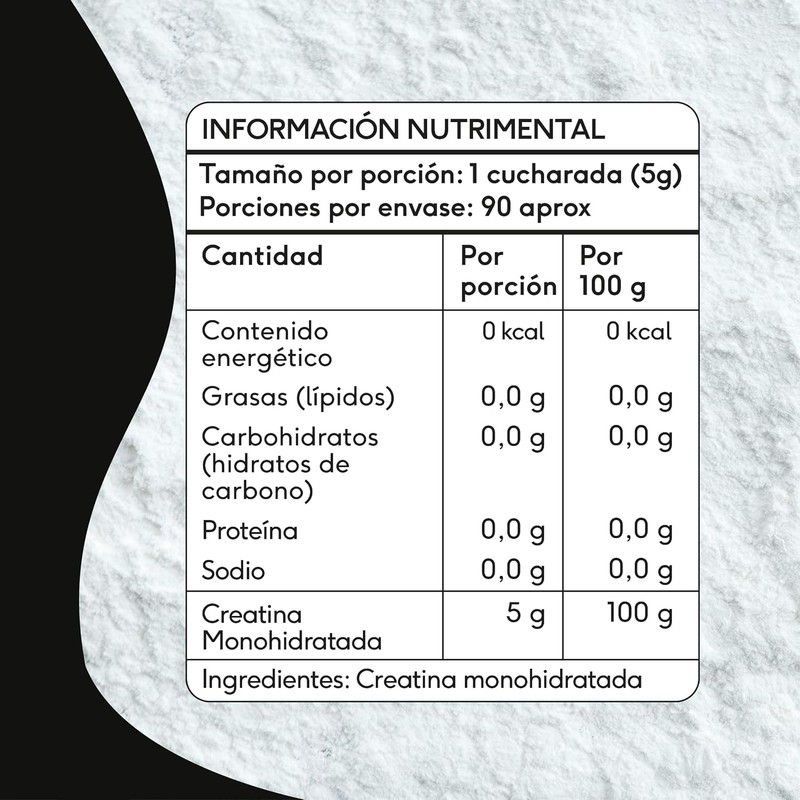 Creatina Monohidratada Creapure 450g – QÜENUT CRE450, 90 Porciones Veganas