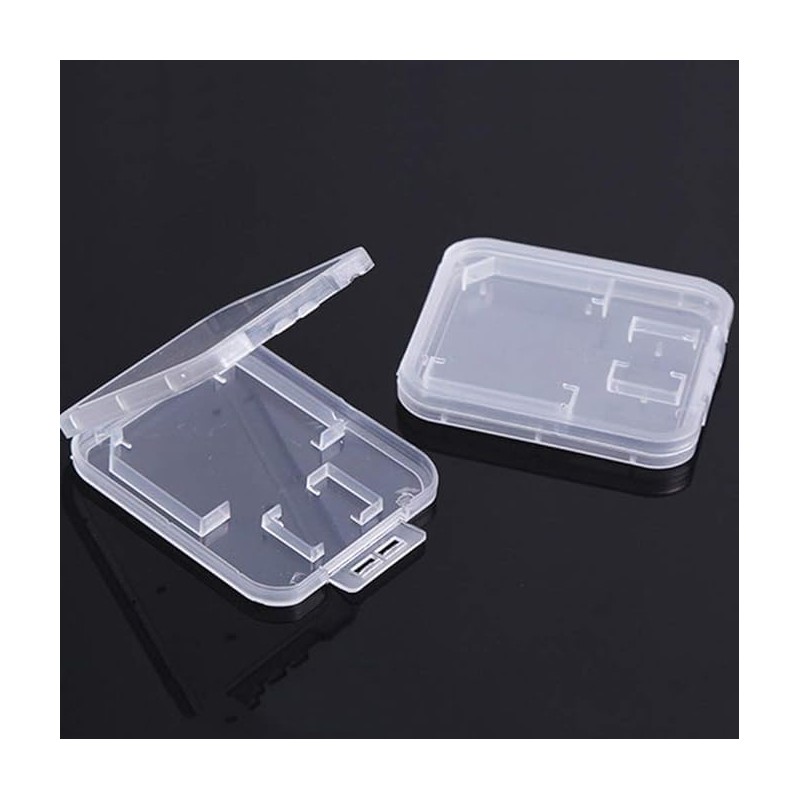 10pcs Clear Plastic Memory Card Case Holder Storage Boxes Compatible