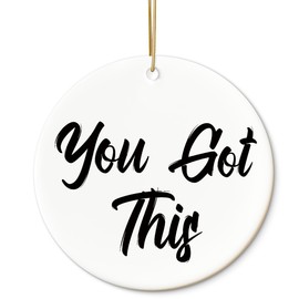 HUKINE You Got This Ornaments, Inspirational Gifts Ornaments, Coworker Gifts, You Got This Gifts for Women, Motivational Gifts, Positivity Gifts, Encouragement Gifts for Women