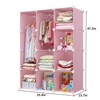 VIPZONE Baby Dresser, Kids Closet Organizers, Portable Kids Wardrobe for