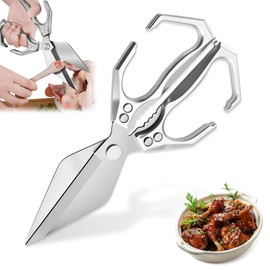 Multifunctional Heavy-Duty Kitchen Shears, 2025 New Heavy Duty Kitchen Scissors for Food with Ergonomic Handle, High-Carbon Steel Culinary Shears for Chicken,Meat, Seafood,Bone Cutting
