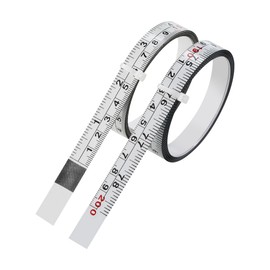 2 Packs 1/2-Inch Self-Adhesive Measuring Tape, 78 Inch or 200cm Peel and Stick Tape Measure, Imperial and Metric Scales, Left-Right Reading Ruler Tape for Workbench, Table Saw, Drafting Table, White