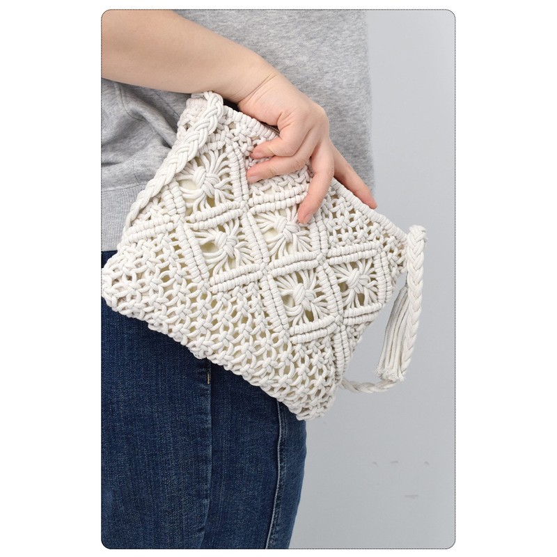 TeeYee Beach Bag Women's Small Shoulder Bag Exotic Braided Retro