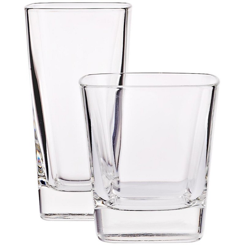 CRISTALICA Highball Strong Square Long Drink Glass 320 ml Universal