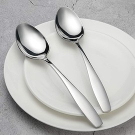 Gitany 6 Pieces Table Serving Spoons Set, Stainless Steel Large Spoons for Parties